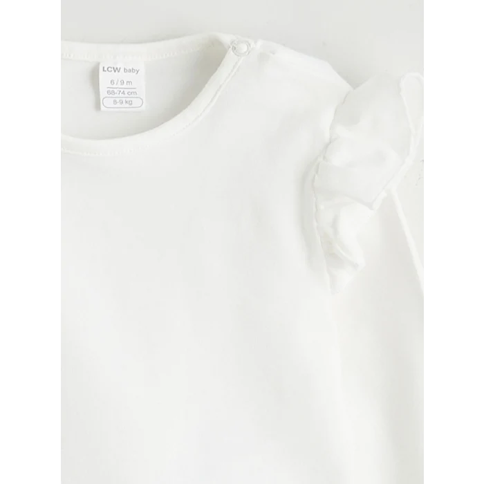 LCW baby Mavi Kız Bebek Jean Elbise ve Bluz 2li