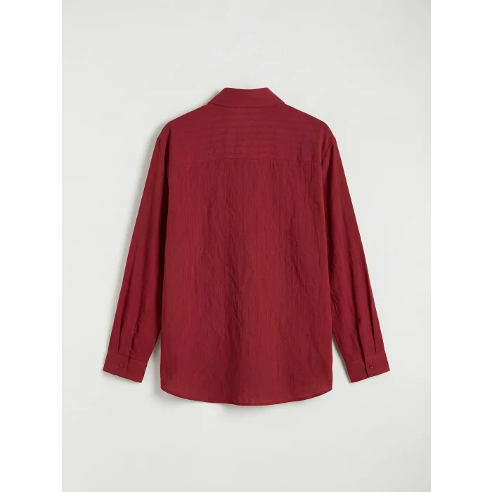 LCW Modest Kırmızı Çizgili Kadın Gömlek Tunik