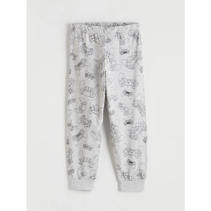 LCW Kids Gri PlayStation Baskılı Erkek Çocuk Pijama Takımı