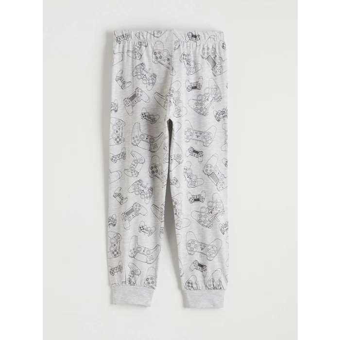 LCW Kids Gri PlayStation Baskılı Erkek Çocuk Pijama Takımı