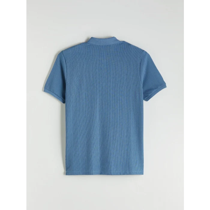 LCW Vision Mavi Polo Yaka Çizgili Erkek Tişört