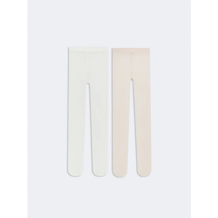 LCW baby Pembe Kız Bebek Patikli Külotlu Çorap 2li