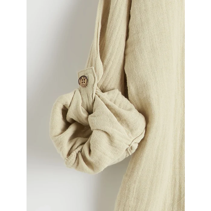 LCW Kids Haki Hakim Yaka Erkek Çocuk Gömlek