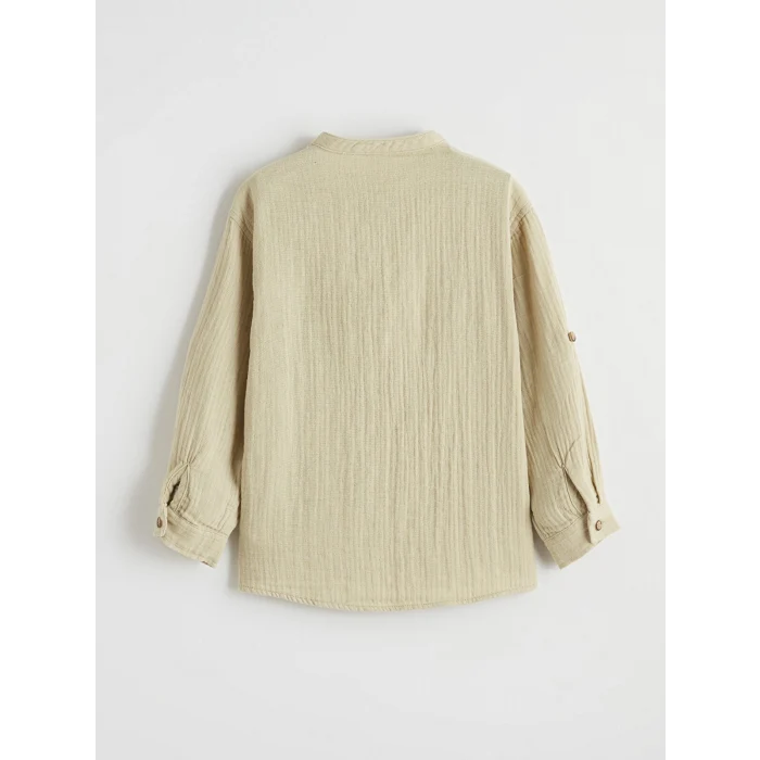 LCW Kids Haki Hakim Yaka Erkek Çocuk Gömlek