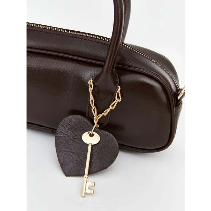 LCW ACCESSORIES Kahverengi Deri Görünümlü Kadın Omuz Çantası