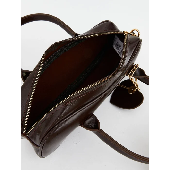 LCW ACCESSORIES Kahverengi Deri Görünümlü Kadın Omuz Çantası
