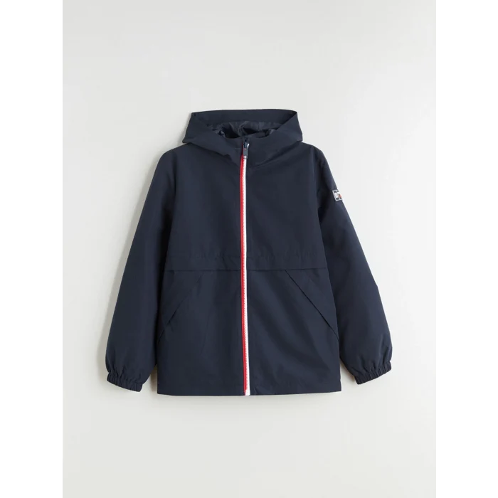 LCW Kids Lacivert Su İtici Kapüşonlu Erkek Çocuk Mont