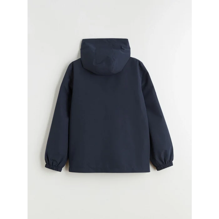 LCW Kids Lacivert Su İtici Kapüşonlu Erkek Çocuk Mont