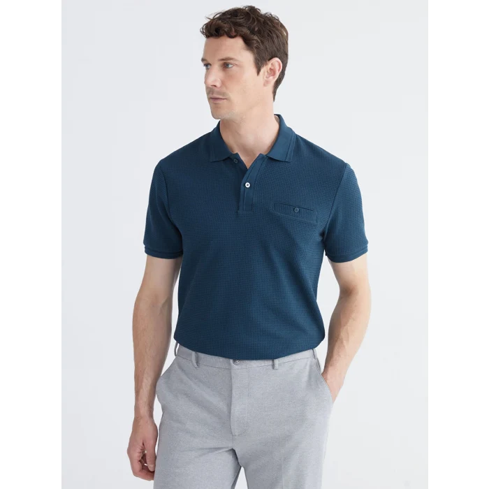 LCWAIKIKI Classic Petrol Polo Yaka Erkek Tişört