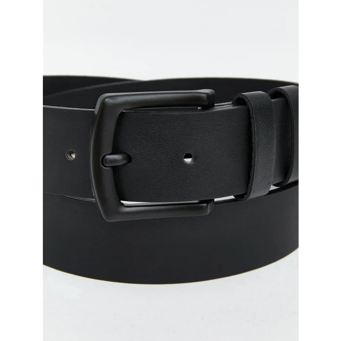 LCW ACCESSORIES Siyah Çift Yönlü Deri Görünümlü Erkek Kemer