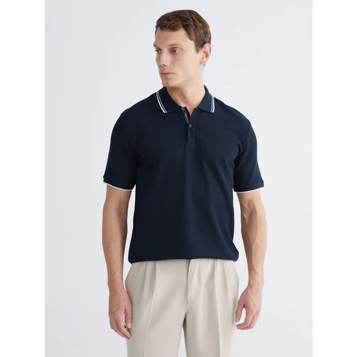 LCW Vision Lacivert Polo Yaka Erkek Tişört