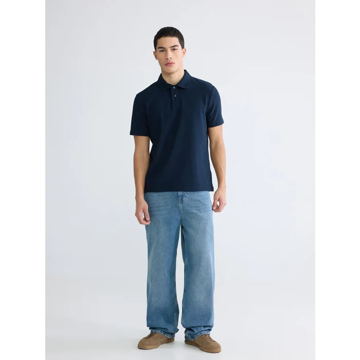 XSIDE Lacivert Polo Yaka Erkek Tişört