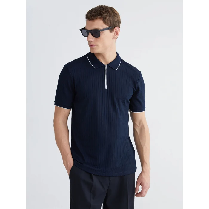 LCW Vision Lacivert Polo Yaka Erkek Tişört