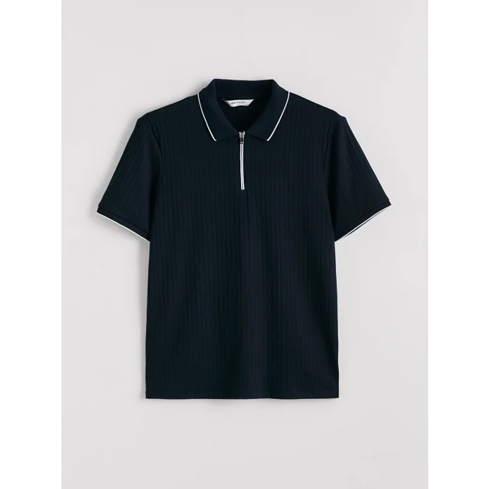 LCW Vision Lacivert Polo Yaka Erkek Tişört