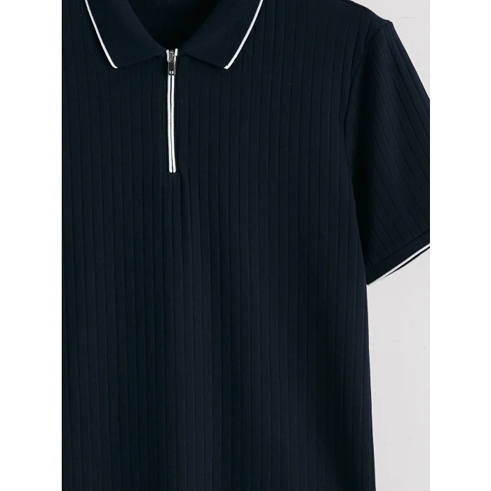 LCW Vision Lacivert Polo Yaka Erkek Tişört