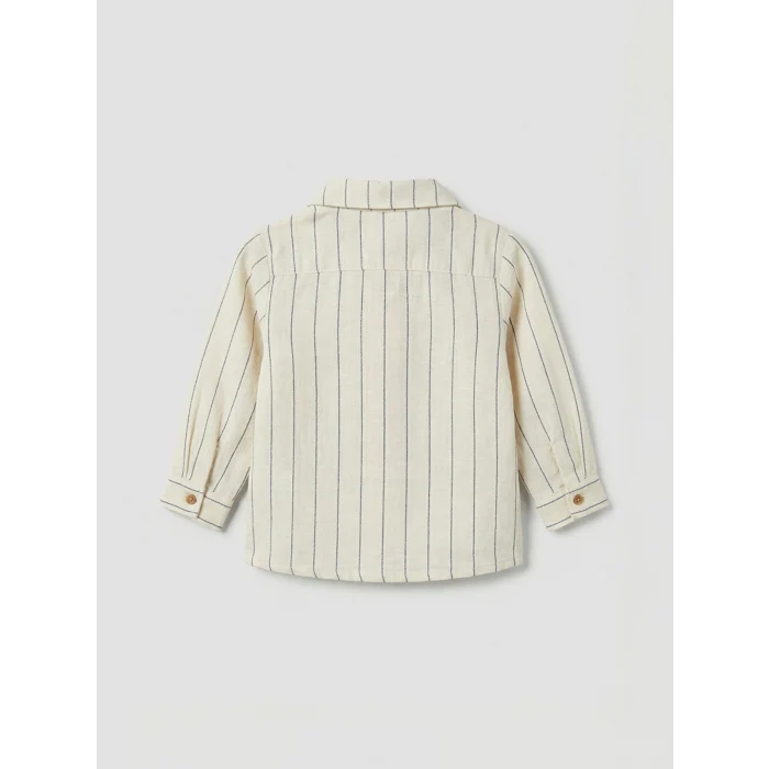 LCW baby Ekru Uzun Kollu Erkek Bebek Gömlek ve Pantolon