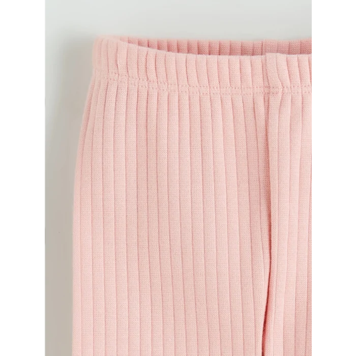 LCW baby Ekru Çiçekli Kız Bebek Bluz ve Tayt