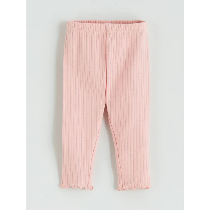 LCW baby Ekru Çiçekli Kız Bebek Bluz ve Tayt