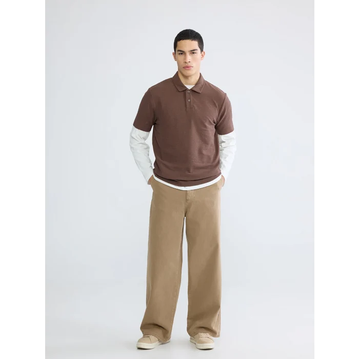 XSIDE Kahverengi Polo Yaka Erkek Tişört