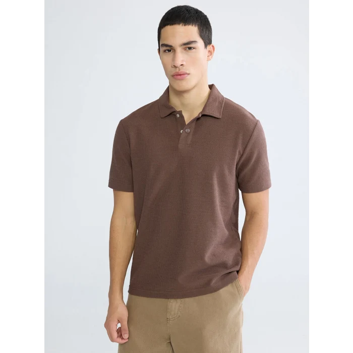 XSIDE Kahverengi Polo Yaka Erkek Tişört
