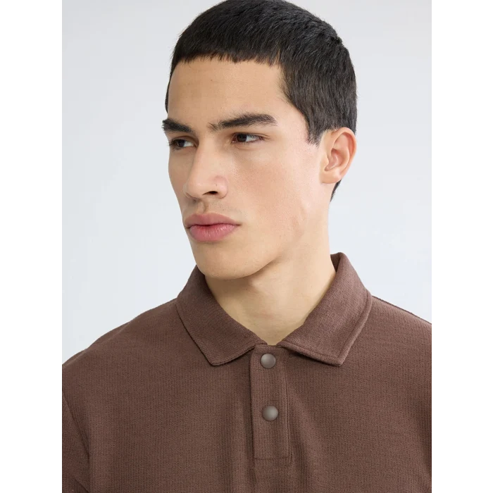 XSIDE Kahverengi Polo Yaka Erkek Tişört