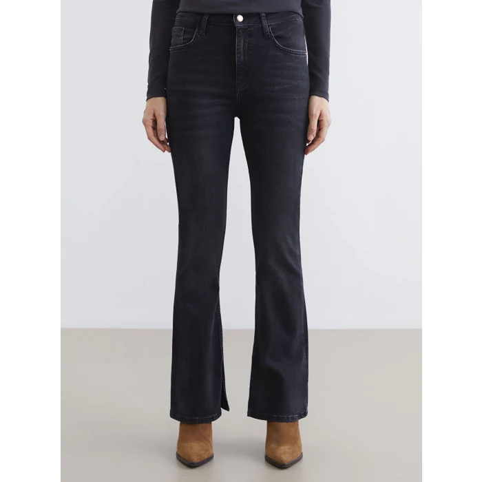 LCW Jeans Siyah Flare Kadın Jean Pantolon