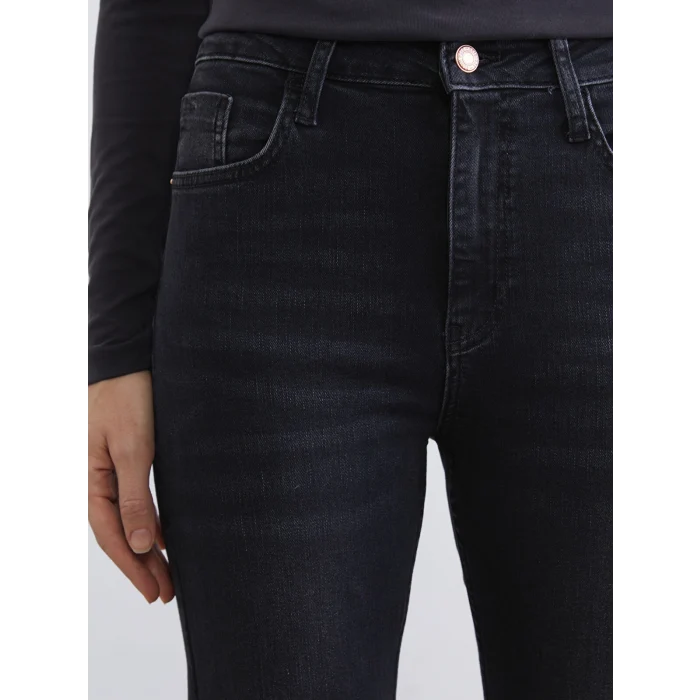 LCW Jeans Siyah Flare Kadın Jean Pantolon