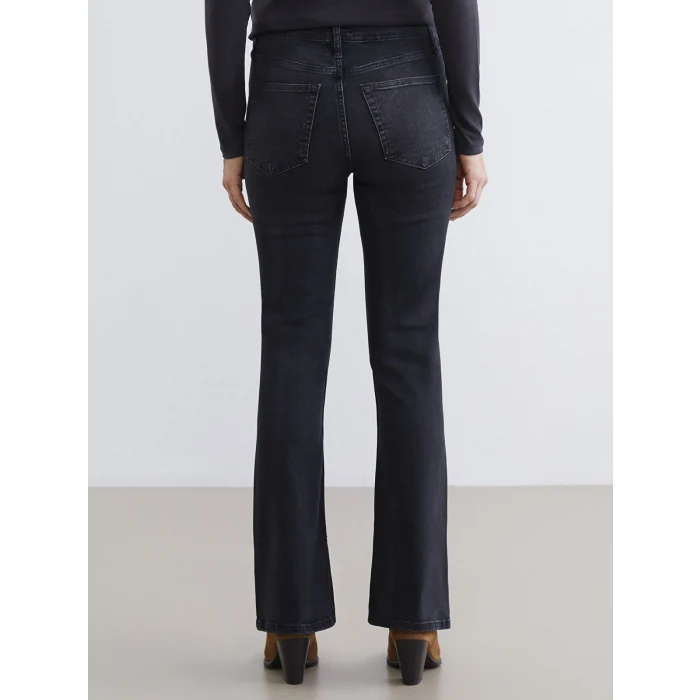 LCW Jeans Siyah Flare Kadın Jean Pantolon