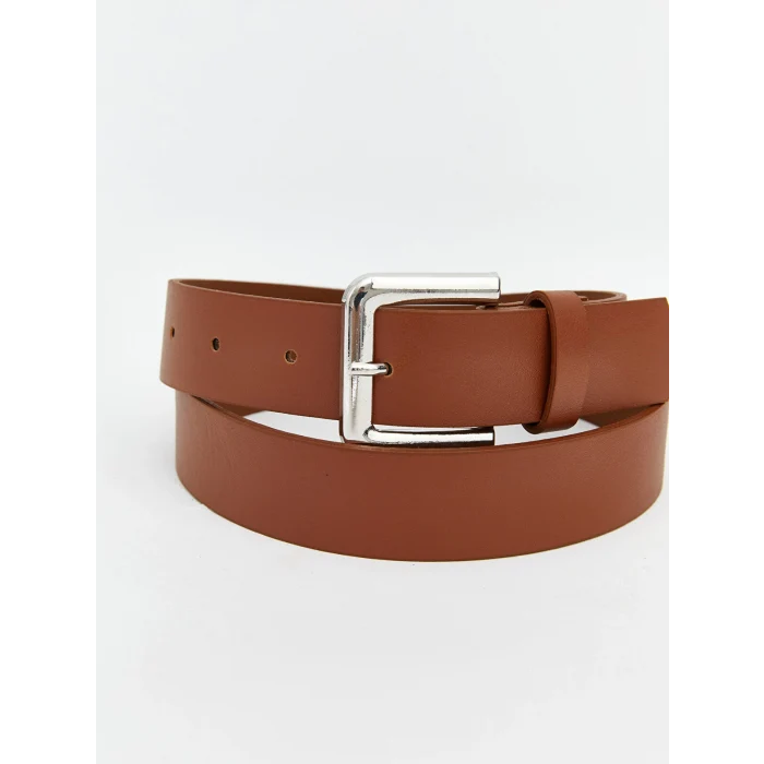 LCW ACCESSORIES Kahverengi Deri Görünümlü Kadın Kemer
