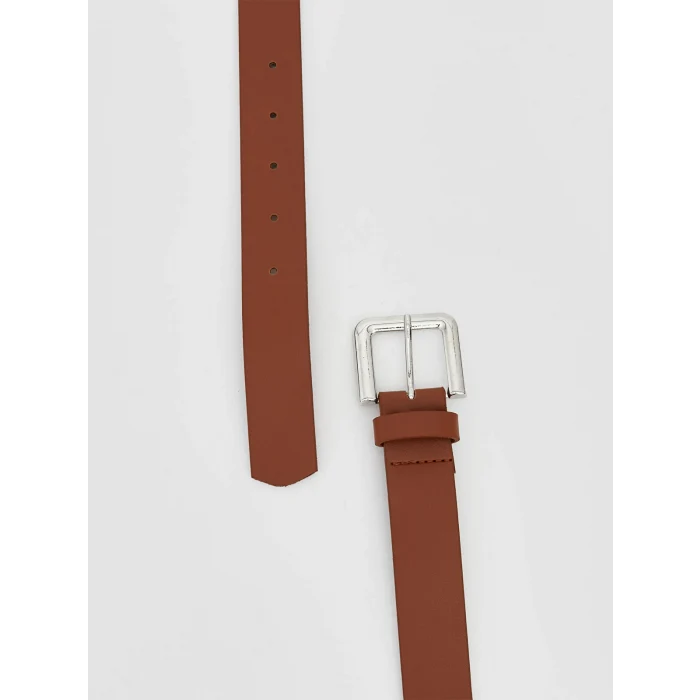 LCW ACCESSORIES Kahverengi Deri Görünümlü Kadın Kemer