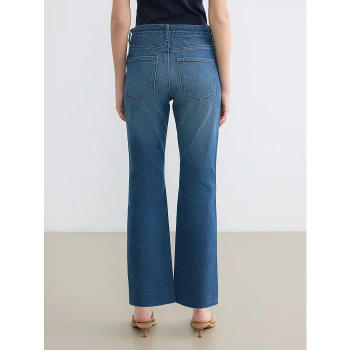 LCW Jeans İndigo Crop Flare Kadın Jean Pantolon