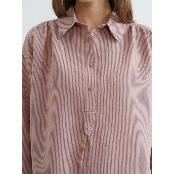 LCWAIKIKI Classic Pembe Modal Karışımlı Oversize Kadın Gömlek Tunik