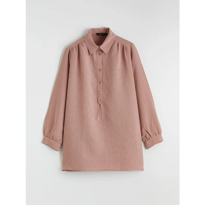 LCWAIKIKI Classic Pembe Modal Karışımlı Oversize Kadın Gömlek Tunik