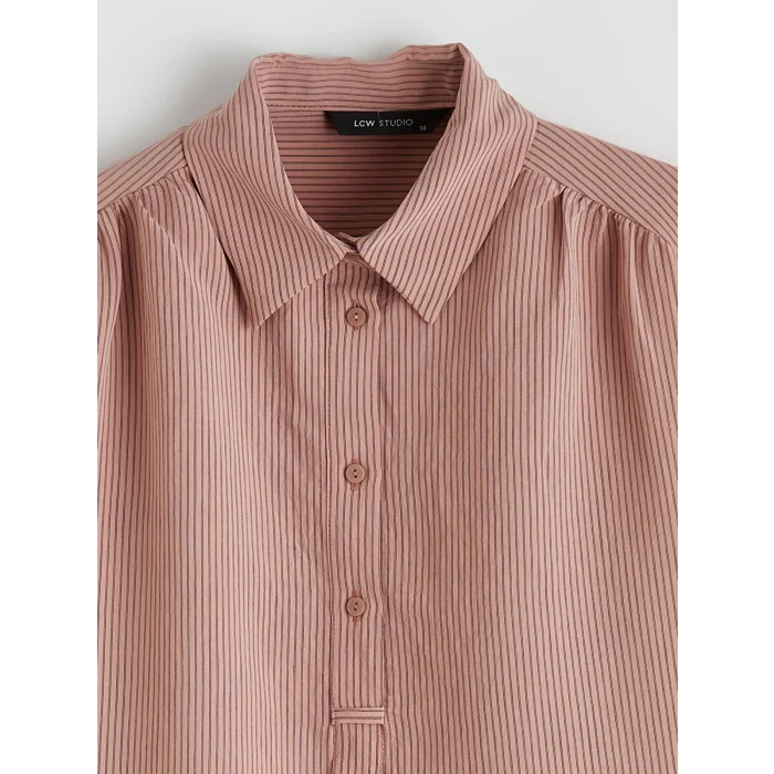 LCWAIKIKI Classic Pembe Modal Karışımlı Oversize Kadın Gömlek Tunik