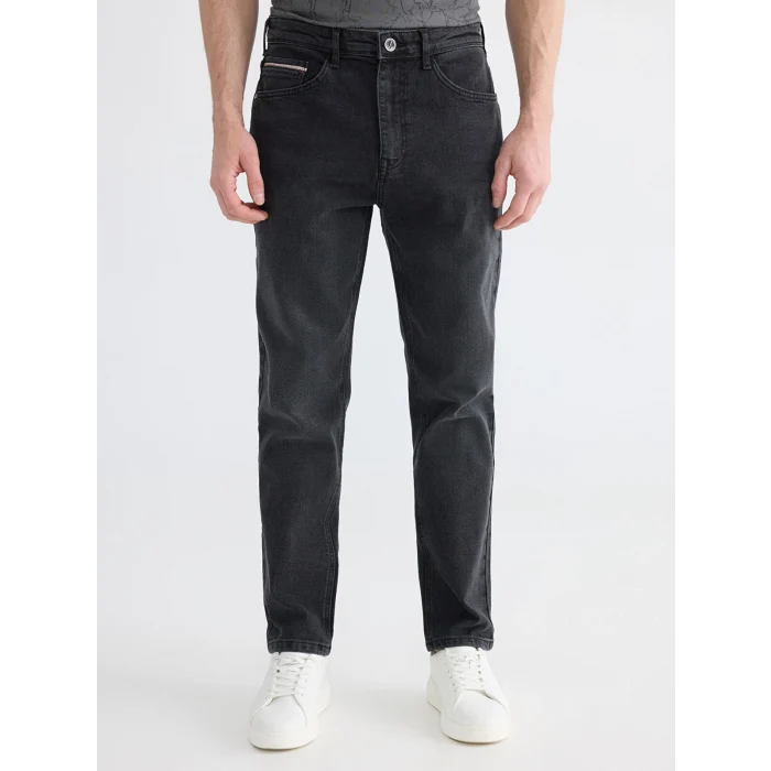 LCW Jeans Siyah 710 Loose Fit Erkek Jean Pantolon