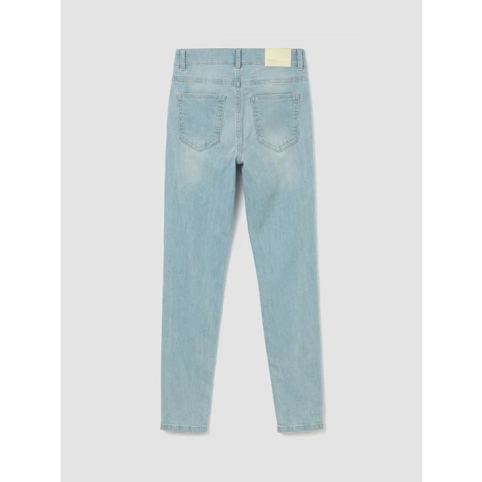 LCW Kids İndigo Yırtık Detaylı Süper Skinny Fit Erkek Çocuk Jean