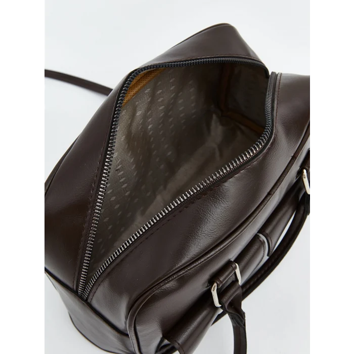 LCW ACCESSORIES Kahverengi Deri Görünümlü Kadın Baget Çanta