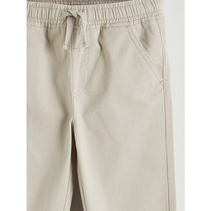 LCW Kids Gri Erkek Çocuk Tişörtlü Gabardin Gömlek ve Pantolon