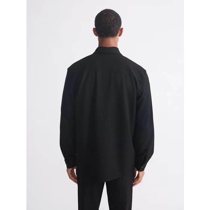 LCW Vision Siyah Regular Fit Uzun Kollu Erkek Gömlek