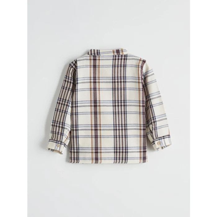 LCW baby Kahverengi Hakim Yaka Erkek Bebek Gömlek ve Pantolon