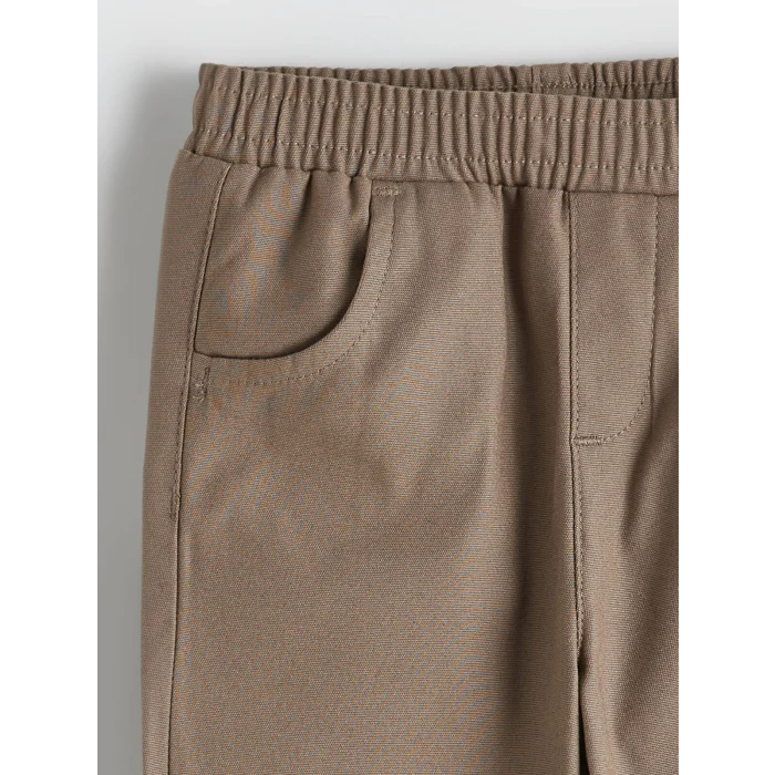 LCW baby Kahverengi Hakim Yaka Erkek Bebek Gömlek ve Pantolon