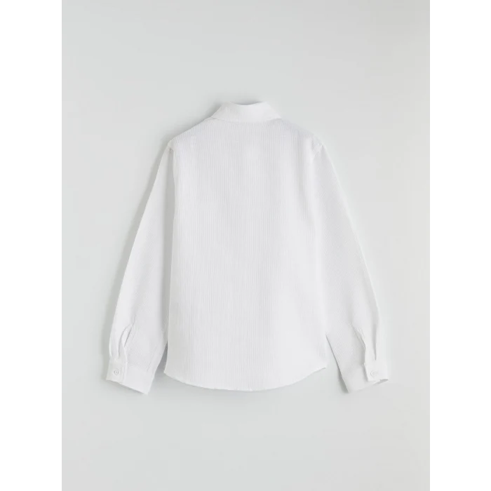 LCW Kids Beyaz Erkek Çocuk Armürlü Gömlek