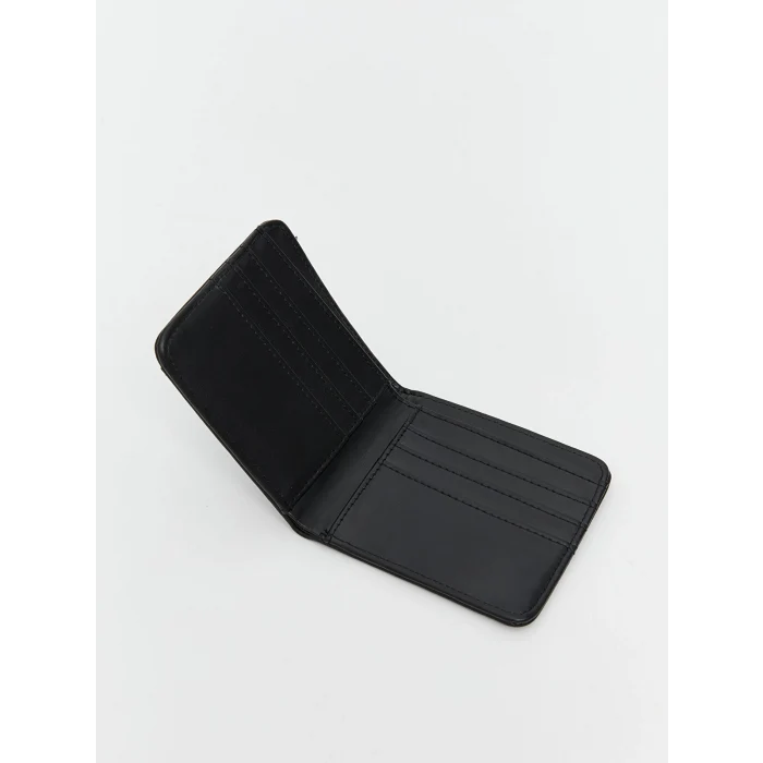 LCW ACCESSORIES Siyah Deri Görünümlü Erkek Cüzdan