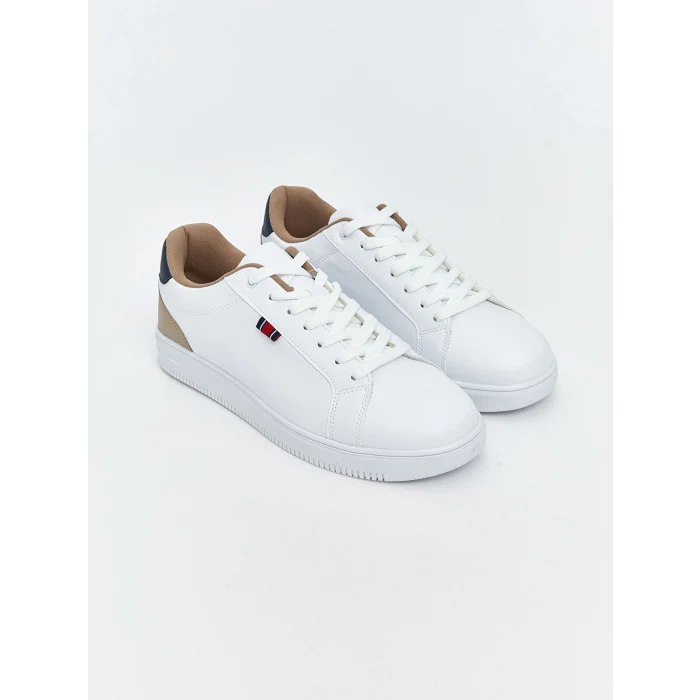 LCW STEPS Beyaz Deri Görünümlü Erkek Spor Ayakkabı