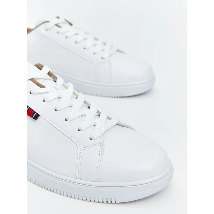 LCW STEPS Beyaz Deri Görünümlü Erkek Spor Ayakkabı