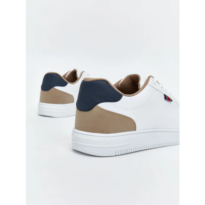 LCW STEPS Beyaz Deri Görünümlü Erkek Spor Ayakkabı