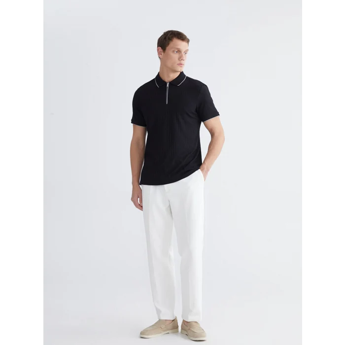 LCW Vision Siyah Polo Yaka Erkek Tişört