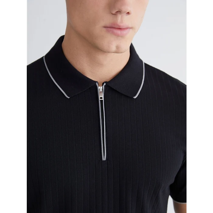 LCW Vision Siyah Polo Yaka Erkek Tişört