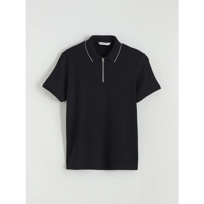 LCW Vision Siyah Polo Yaka Erkek Tişört