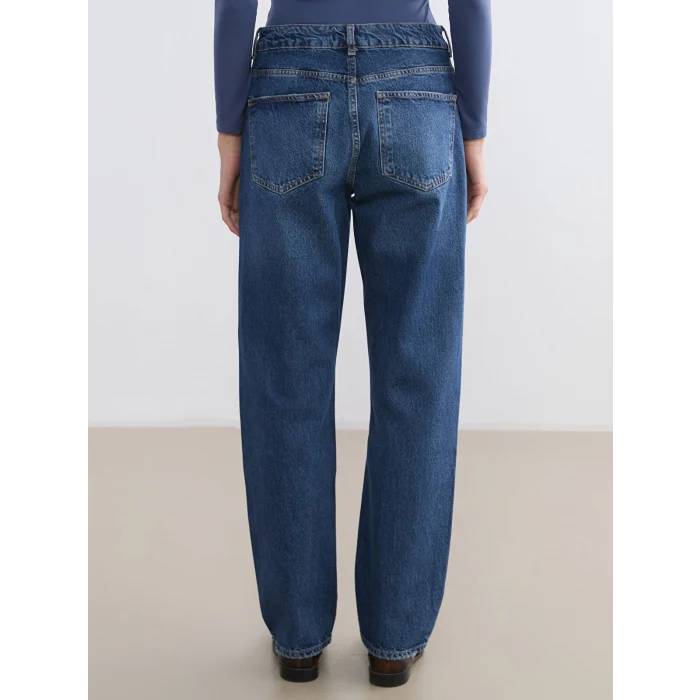 LCW Jeans İndigo Boyfriend Fit Kadın Jean Pantolon